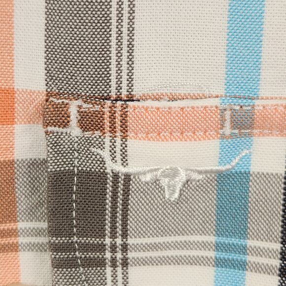 R.M. Williams Button-Down Shirt Men’s SZ XL Multicolor Plaid Short Sleeve Cotton - Picture 7 of 16